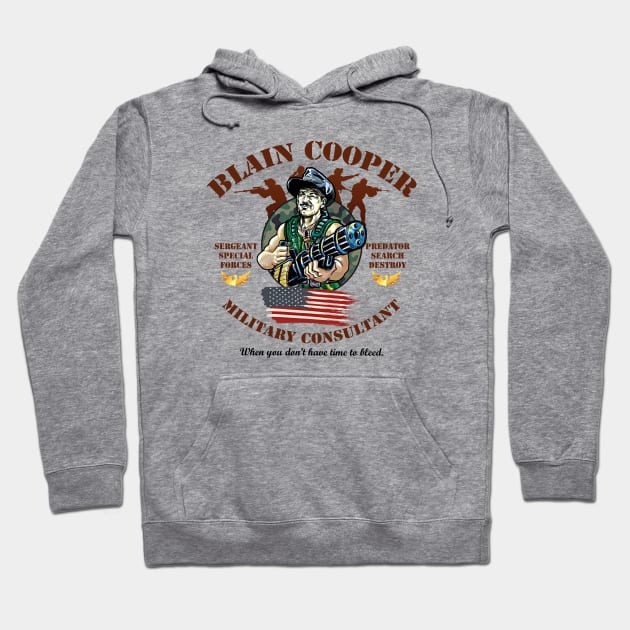 Blain Cooper Military Consultant Hoodie by Alema Art